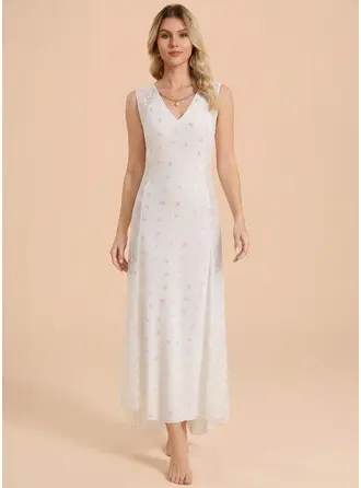 Matte Satin Lace Night Gown