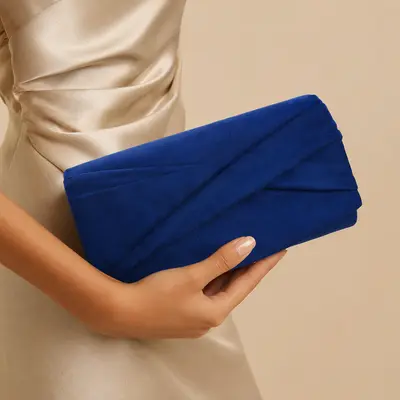 Avslappet Polyester Clutch vesker i Blå
