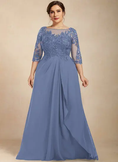 A-line Sequins Lace Dress