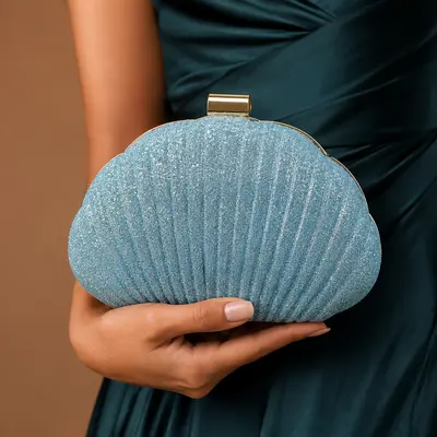 Casual poliéster bolsas de embreagem em azul