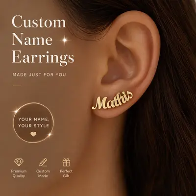 1-pair Personalized Earrings Stainless Steel
