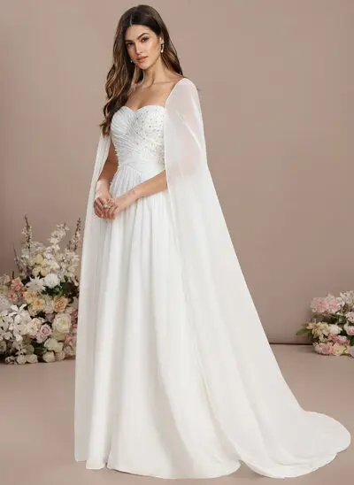 A-line Sweetheart Convertible Chiffon Dress