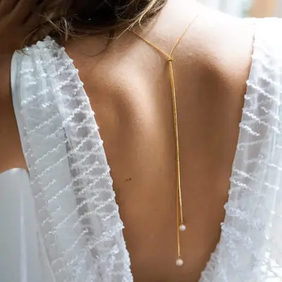 Bridal Pearl Back Necklaces 