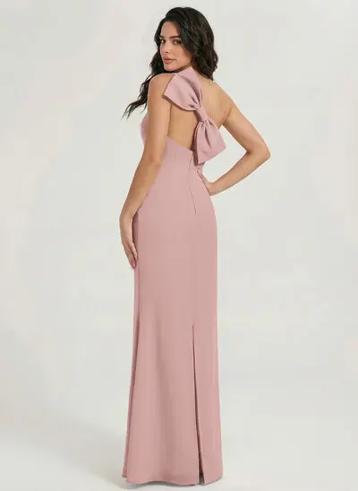 Sheath/Column One Shoulder Chiffon Dress