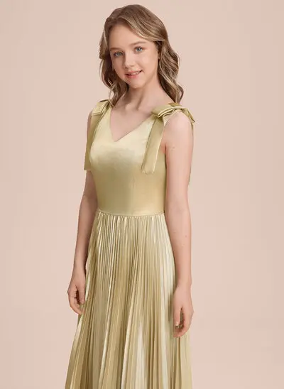 Kjole A-line kjole i Stretch sateng med Plissert