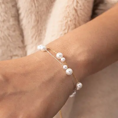 Pinoaminen pearl chain & link rnnekorut 