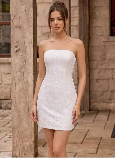 Sem alças laço rede vestido