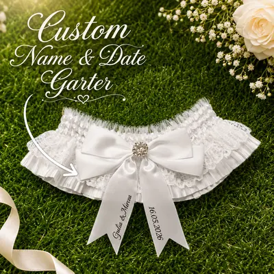 1 PC Personalized Garters Bride Gifts Polyester