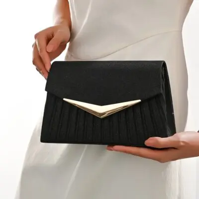 Work Polyester Clutch Bags in Black