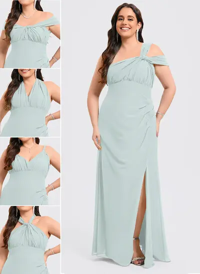 Trumpet/Mermaid Off the Shoulder Ruffle Chiffon Dress