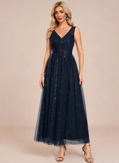 Ruched блесток Платье