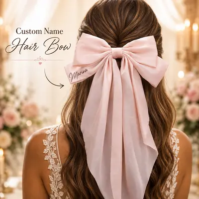 1 PC Personalized Hair Bow Polyester