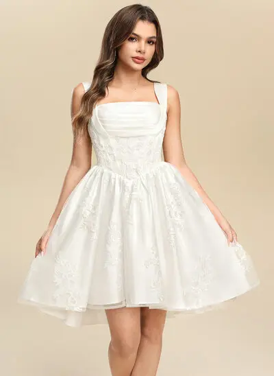 Square Corset Satin Dress