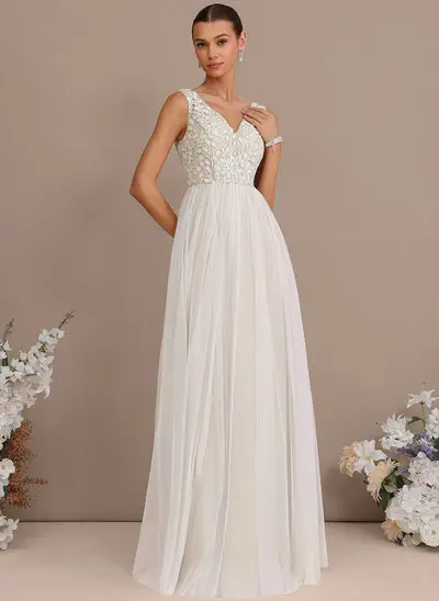 Vestido línea a con lentejuelas de tul