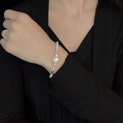 Formal vintage pérola pulseira 