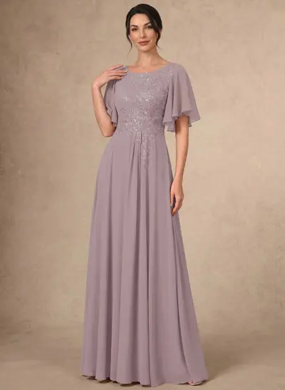 A-line Ruched Lace Dress