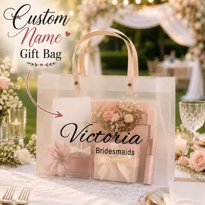 1 pc personalizado sacola de presente plástico