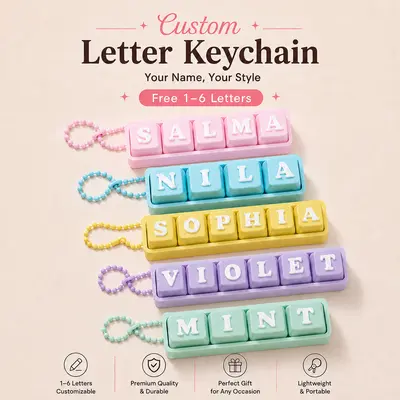 1 PC Personalized Keychain Plastic