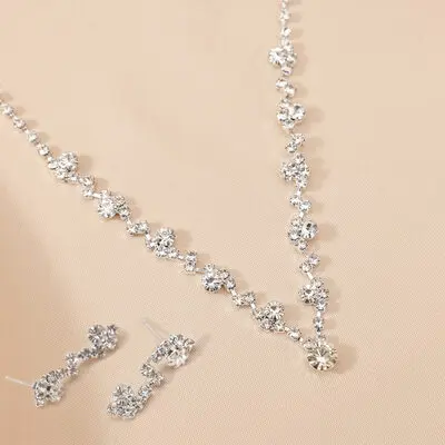 Rhinestone Bryllup Smykker Sett Venner Øredobber og halskjede (Sett med 2)