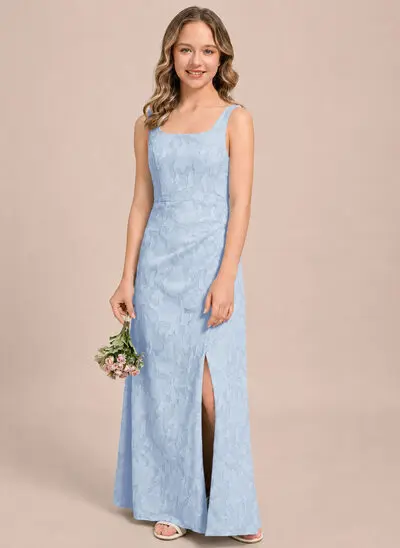 Sheath/Column Floral Burnout Dress