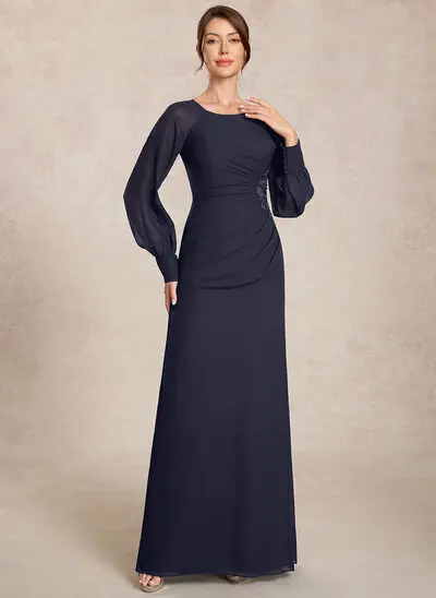 Sereia pedraria chiffon vestido
