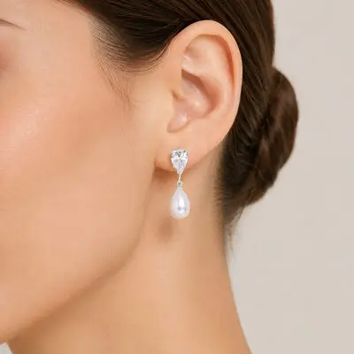 Strass brincos gota casamento joia para noivas e damas de honra