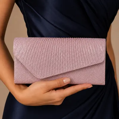 Casual poliéster bolsas de embreagem em rosa