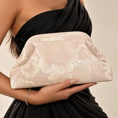 Casual poliéster bolsas de embreagem em rosa