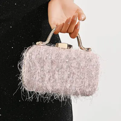 Paljetti juhla kävelyttää ilta polyesteri iltalaukut sisään vaaleanpunainen 