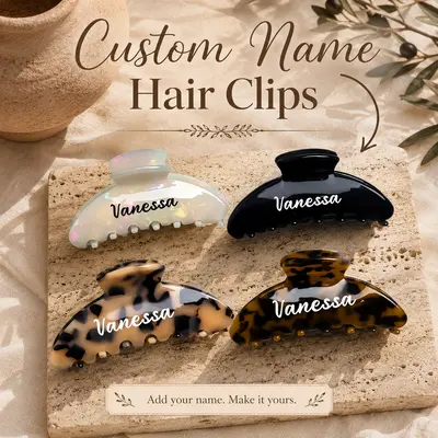 1 pc personalizado presilha de cabelo acrílico