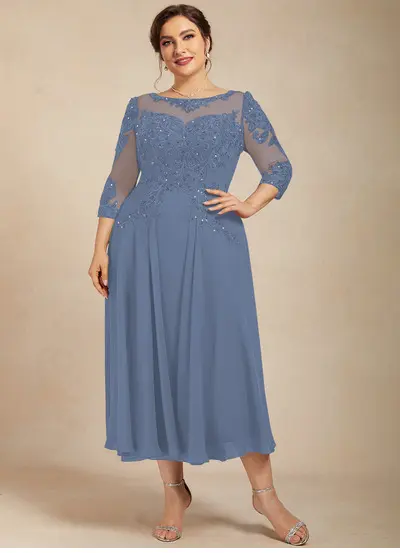 A-line Sequins Lace Dress