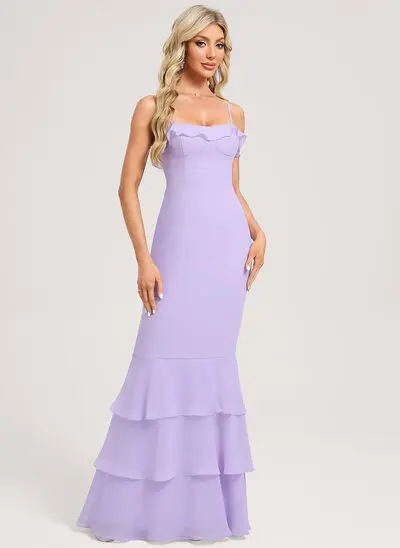 Trumpet/Mermaid Square Chiffon Dress