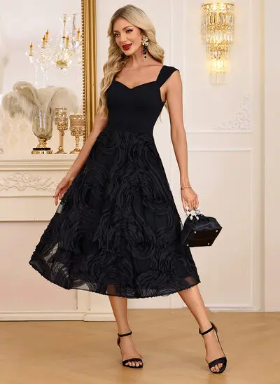 Vestido midi con jacquard de crepé elástico