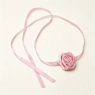 Rose Blomster Satin Stiv Flip Halskæder