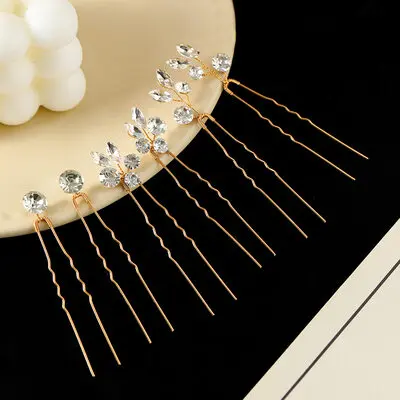 Rhinestone Sett Hårnåler Hårtilbehør bryllup Hårpynt (Sett med 6) 