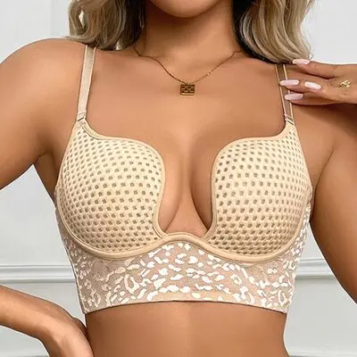 Back Closure Backless Push Up Adjusted-straps Underwire Bra