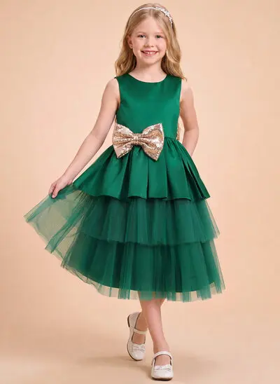 A-line Bow Tulle Dress