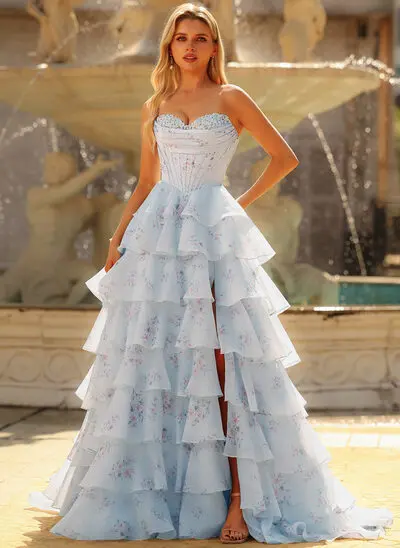 Vestido con escote corazón plisado de satén