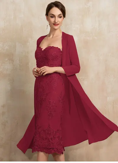 Decote coração renda vestido