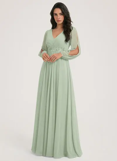 A-line Embroidered Lace Dress