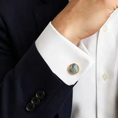 Jj's house botões de camisa elegantes de cobre e concha de abalone