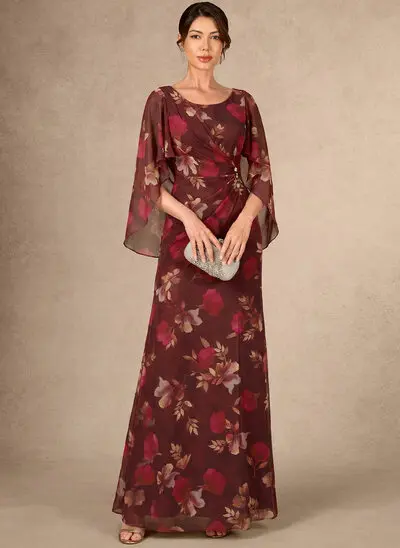 A-line Pleated Chiffon Dress