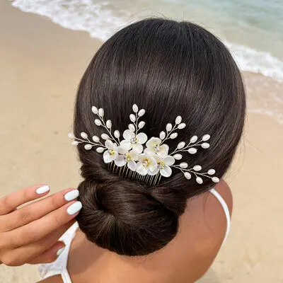 Pearl Flower Hair Combs Hair Accessories Headpieces