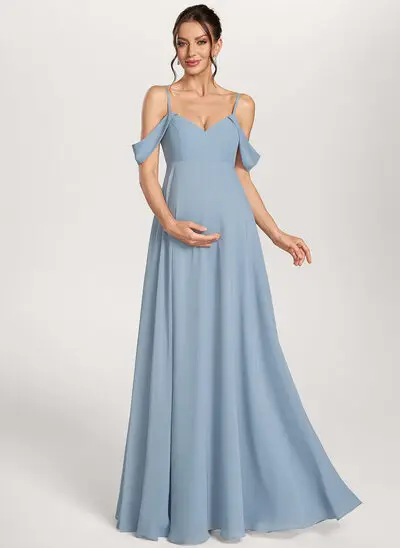 Umstandskleid in A-Linie aus Chiffon