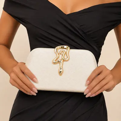 Casual pu bolsas de embreagem em branco