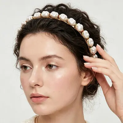 Pérola tiaras acessórios de cabelo