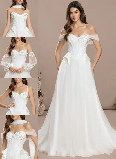 Ball-Gown/Princess Sweetheart Strapless Convertible Tulle Dress