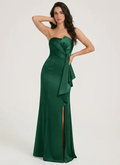 A-line Matte Satin Dress