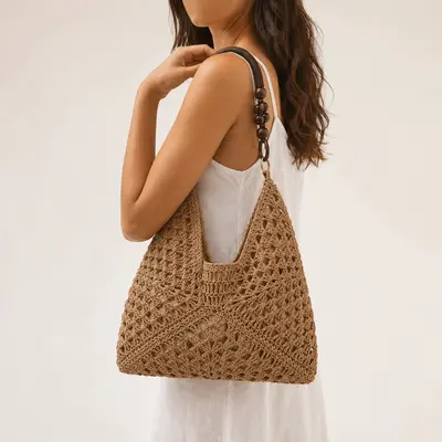 Casual Polyester Evening Bags in Khaki