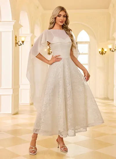 Cape Lace Maxi Dress